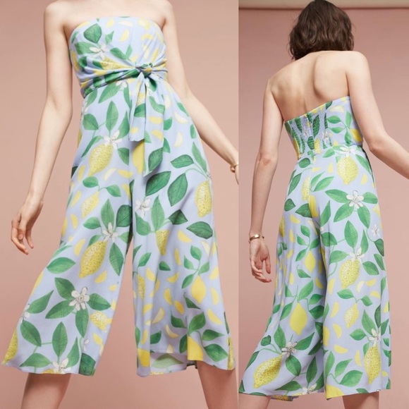 Anthropologie Pants - Anthro Maeve Lemon Grove Strapless Jumpsuit